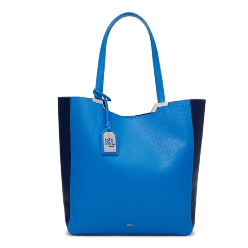 NWT Lauren Ralph Lauren Acadia Blue Tote